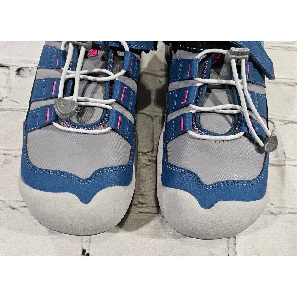 Keen Knotch Hollow Trail Hiking Water Shoes Lace Lock Blue Grey YOUTH SIZE 5